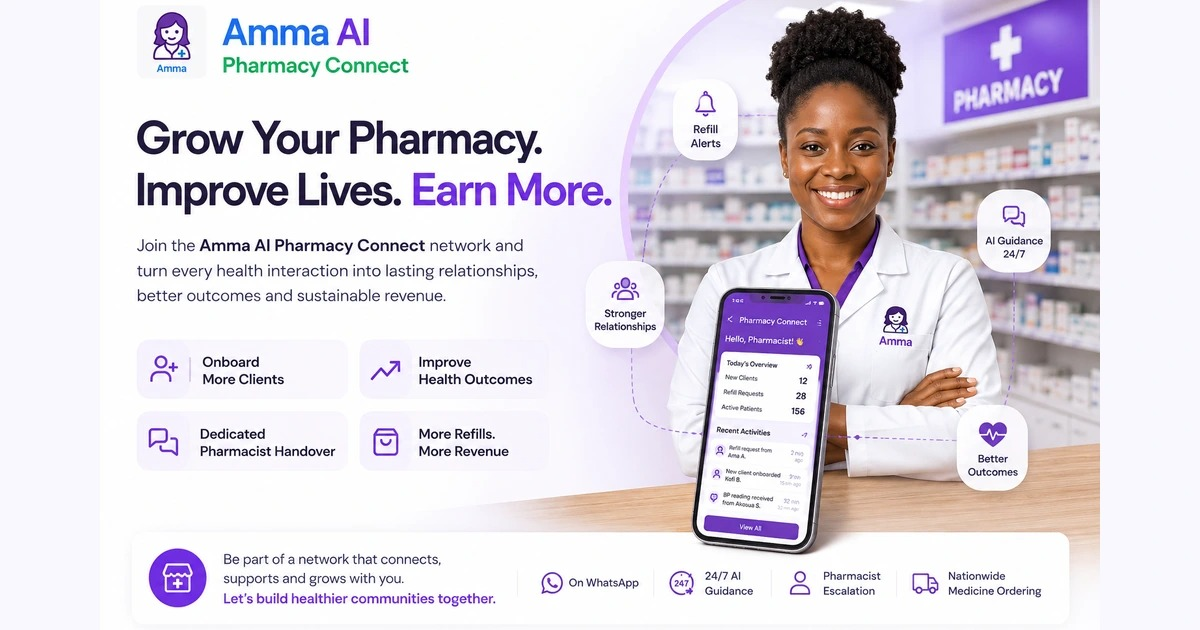 Amma AI Pharmacy Connect helps pharmacies improve patient care, refill support and sustainable growth